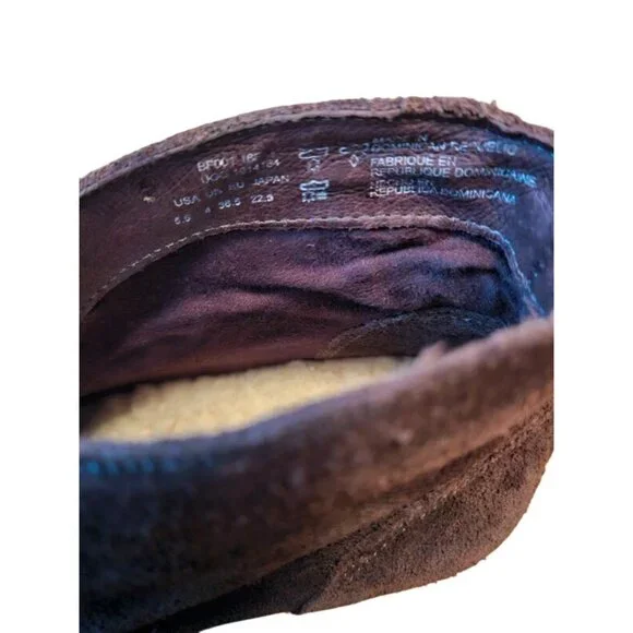 UGG Womens Brown Suede Ankle Boots With Shearling Lining & Buckle Strap Detail S - Picture 9 of 11